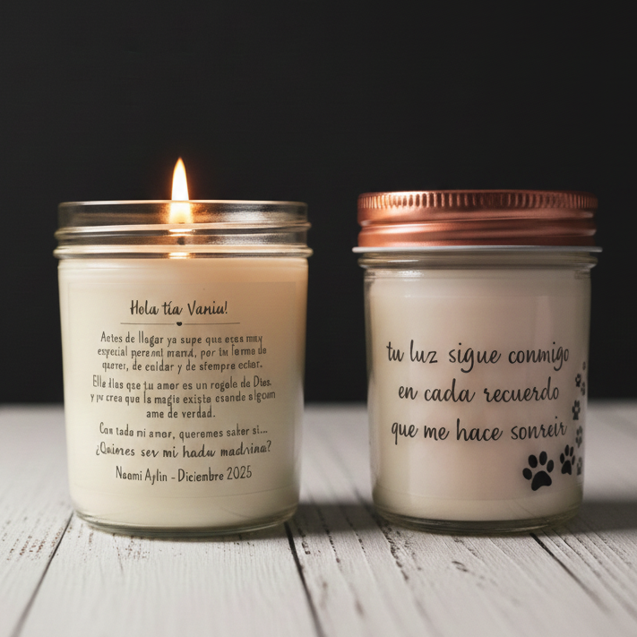 Vela mensaje personalizado 150g | Soja