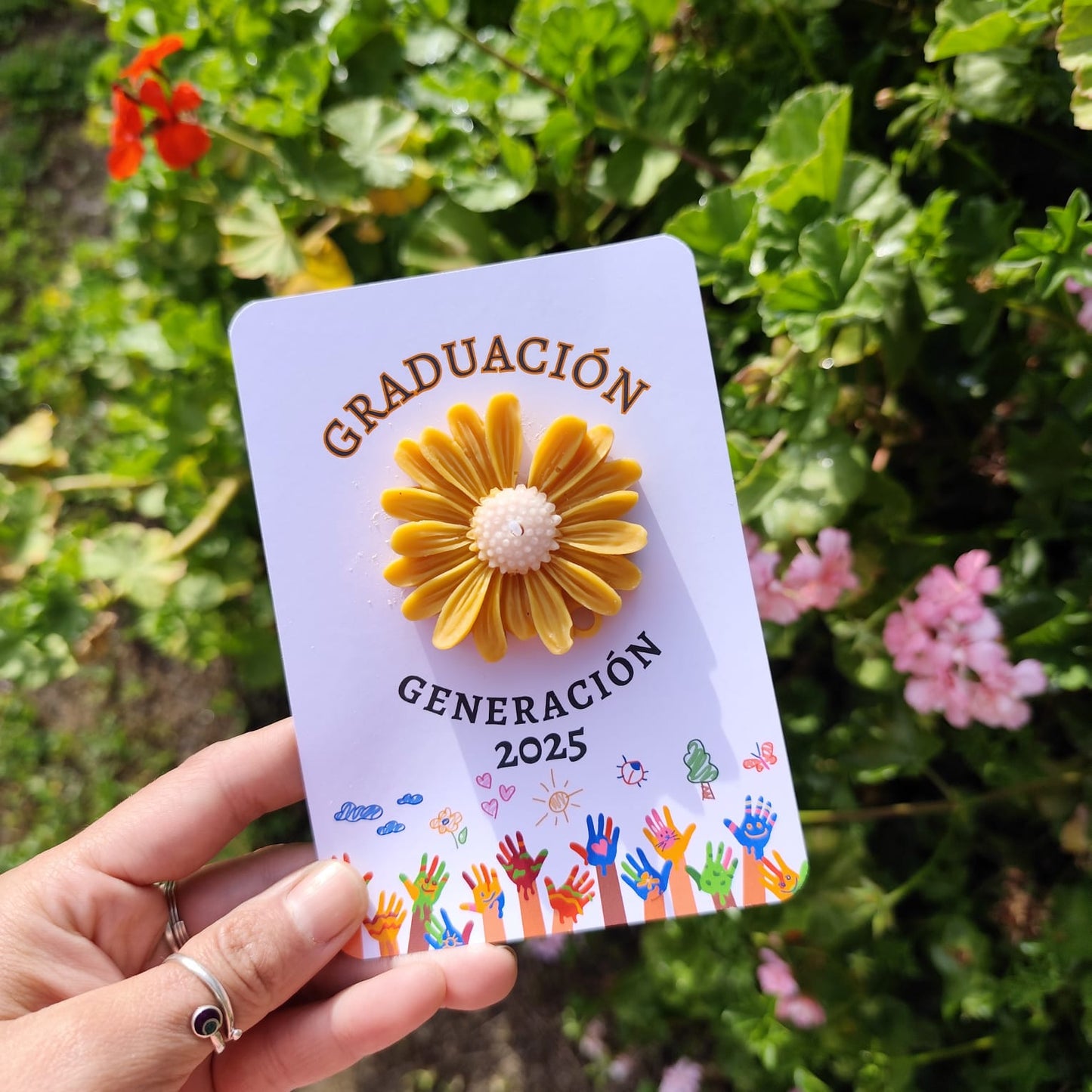 Vela de soja Flor + tarjeta