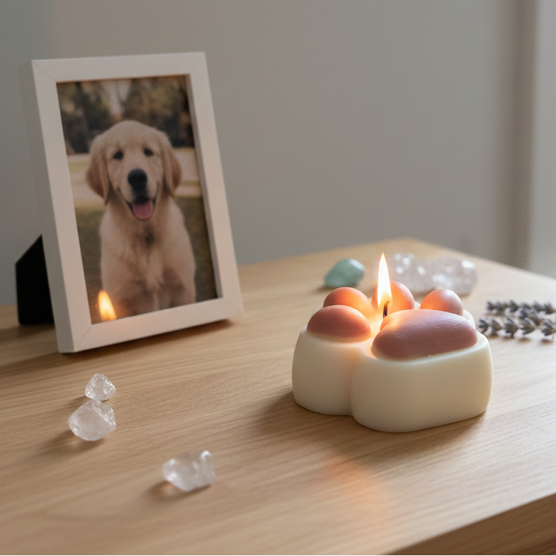 Vela con mensaje + huella | Soja