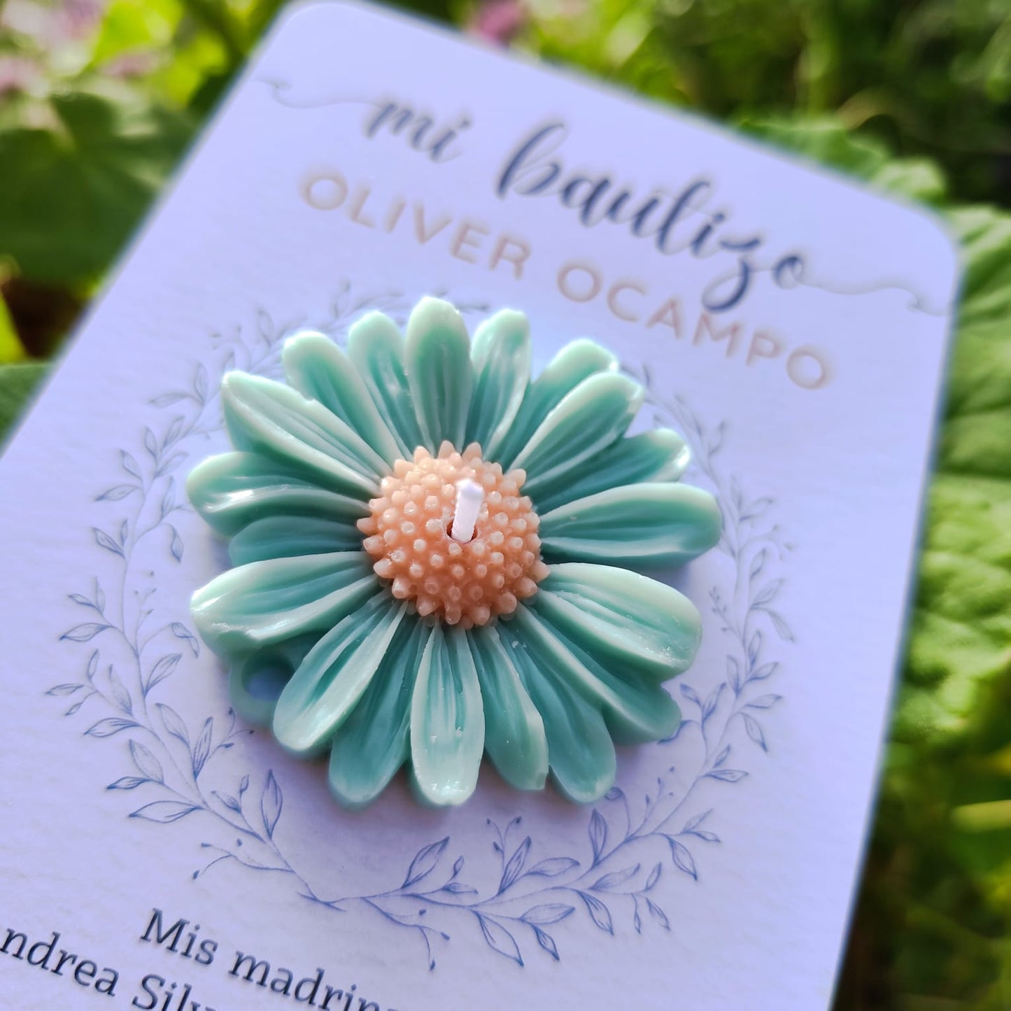 Flor | vela de soja + tarjeta