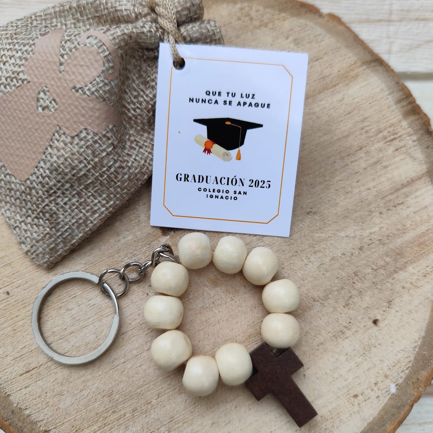 Denario + bolsa estampada + etiqueta