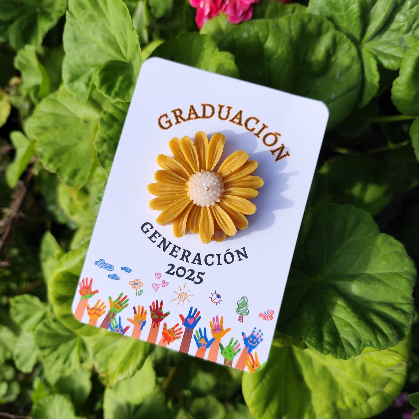 Vela de soja Flor + tarjeta