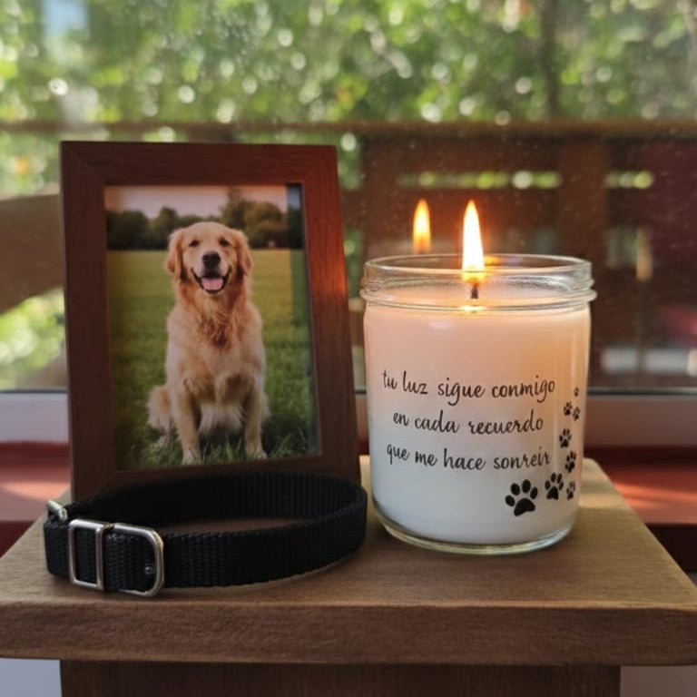 Vela con mensaje + huella | Soja